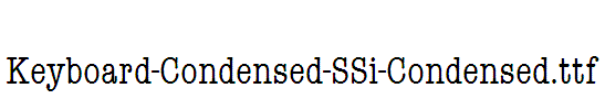 Keyboard-Condensed-SSi-Condensed