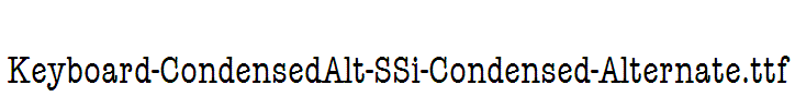 Keyboard-CondensedAlt-SSi-Condensed-Alternate