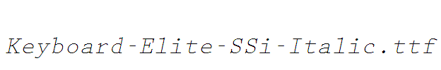 Keyboard-Elite-SSi-Italic