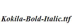 Kokila-Bold-Italic