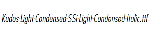 Kudos-Light-Condensed-SSi-Light-Condensed-Italic