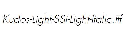 Kudos-Light-SSi-Light-Italic