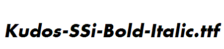 Kudos-SSi-Bold-Italic
