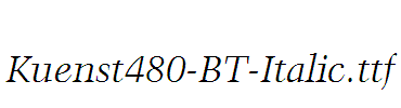 Kuenst480-BT-Italic