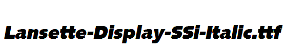 Lansette-Display-SSi-Italic