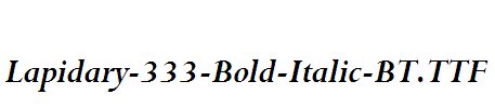 Lapidary-333-Bold-Italic-BT