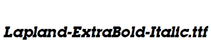 Lapland-ExtraBold-Italic