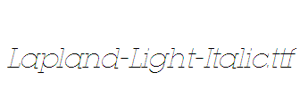 Lapland-Light-Italic