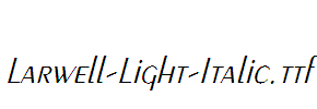 Larwell-Light-Italic