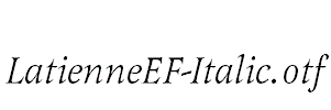 LatienneEF-Italic