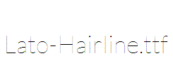 Lato-Hairline