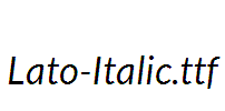 Lato-Italic