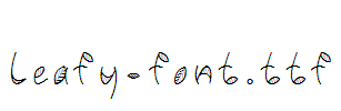 Leafy-font