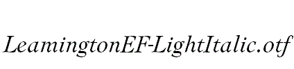 LeamingtonEF-LightItalic