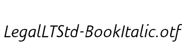 LegalLTStd-BookItalic