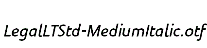 LegalLTStd-MediumItalic