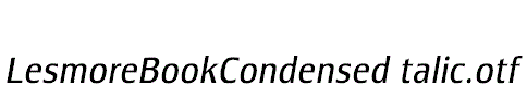 LesmoreBookCondensedItalic