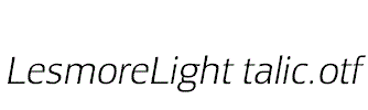 LesmoreLightItalic