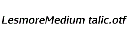 LesmoreMediumItalic