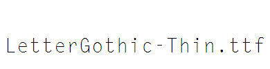 LetterGothic-Thin