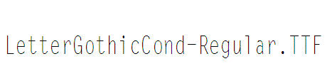 LetterGothicCond-Regular