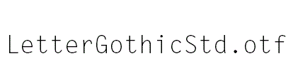 LetterGothicStd