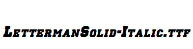 LettermanSolid-Italic