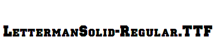 LettermanSolid-Regular