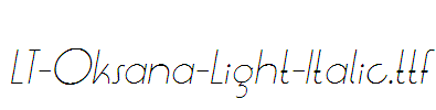 LT-Oksana-Light-Italic