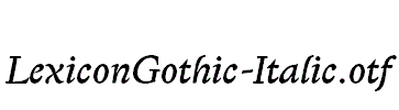 LexiconGothic-Italic