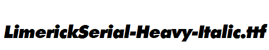 LimerickSerial-Heavy-Italic