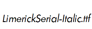 LimerickSerial-Italic