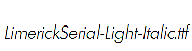 LimerickSerial-Light-Italic