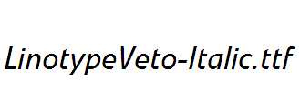 LinotypeVeto-Italic