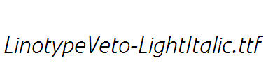 LinotypeVeto-LightItalic