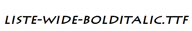 Liste-Wide-BoldItalic