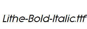 Lithe-Bold-Italic