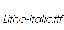 Lithe-Italic