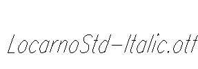 LocarnoStd-Italic