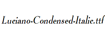 Luciano-Condensed-Italic