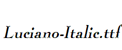 Luciano-Italic