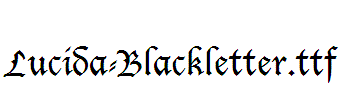 Lucida-Blackletter