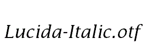 Lucida-Italic