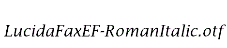 LucidaFaxEF-RomanItalic