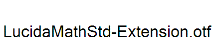 LucidaMathStd-Extension