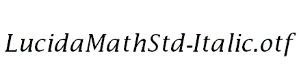 LucidaMathStd-Italic