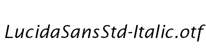 LucidaSansStd-Italic