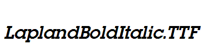 LaplandBoldItalic