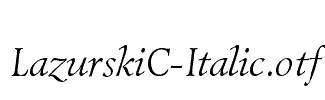 LazurskiC-Italic