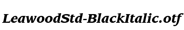 LeawoodStd-BlackItalic